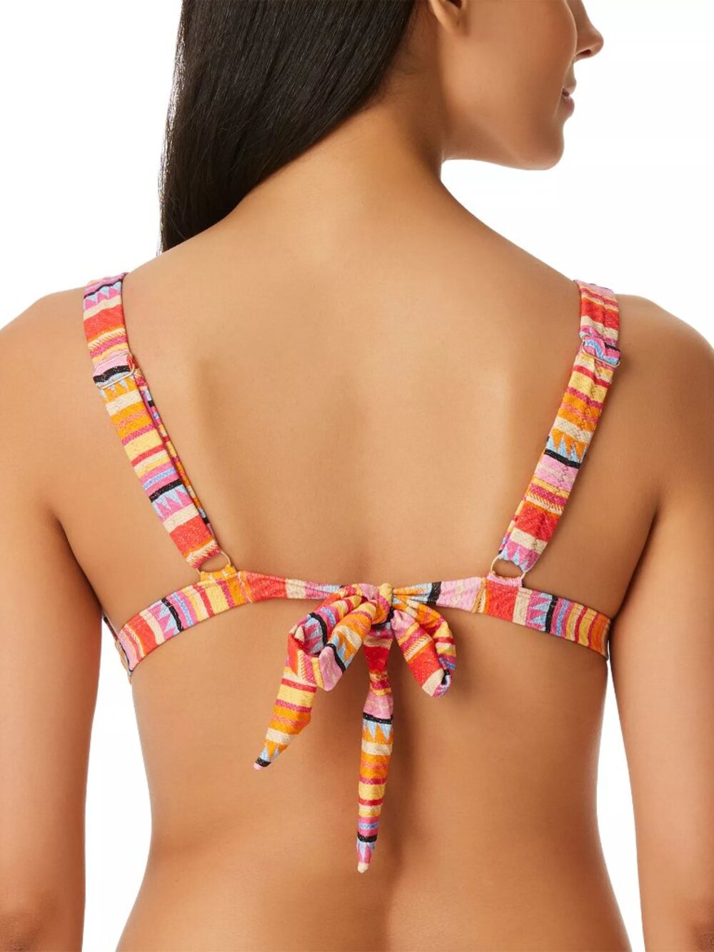 Jessica Simpson Escape To Pacific Retro Bikini Top Square Neck S NWT - Picture 2 of 2
